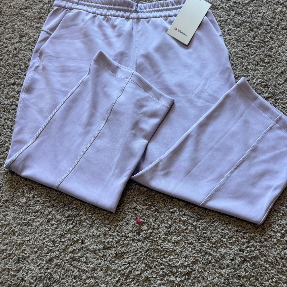 Lavender Lululemon Wide Long Jogger Pants